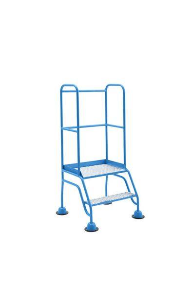 Trappestige Peder, platform og trin med harlekingitter, 2 trin, med ge