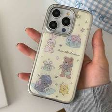 Björn 1st sött djurmönster telefonskal, sött och trendigt tecknad stil elektropläterat skyddande skal, lämplig för IPhone17/IPhone17 ProMax/IPhone16 P - Multifärgad (Multi-size)