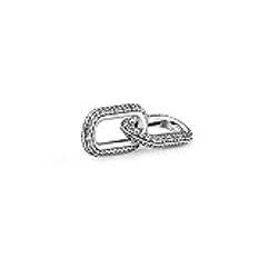 PANDORA ME Styling Pavé Doppel-Link aus Sterling Silber; nur kompatibel mit PANDORA Me Armbändern; Höhe: 8;2mm; 799660C02