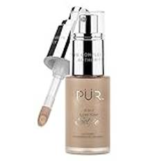 PUR Cosmetics 4-in-1 Love Your Selfie Longwear Foundation and Concealer - Unique, Dual-Applicator Component - Covers Blemishes and Imperfection - Reduce Fine Lines and Wrinkles - TN3-1 oz Makeup