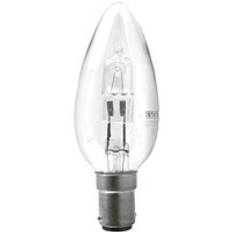 Status 28W Halogen Small Bayonet Cap Candle Bulb - 50 Pack - Clear