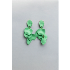 BOW19 LEAF EARRINGS - SOFT GREEN