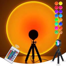 Balkwan Sunset lamp 16 Farben Sonnenuntergangslampe Fernbedienung zum Einstellen des Farbwechsels, modernes romantisches visuelles Umgebungslicht, geeignet für Wohnzimmer Schlafzimmer dekoratives