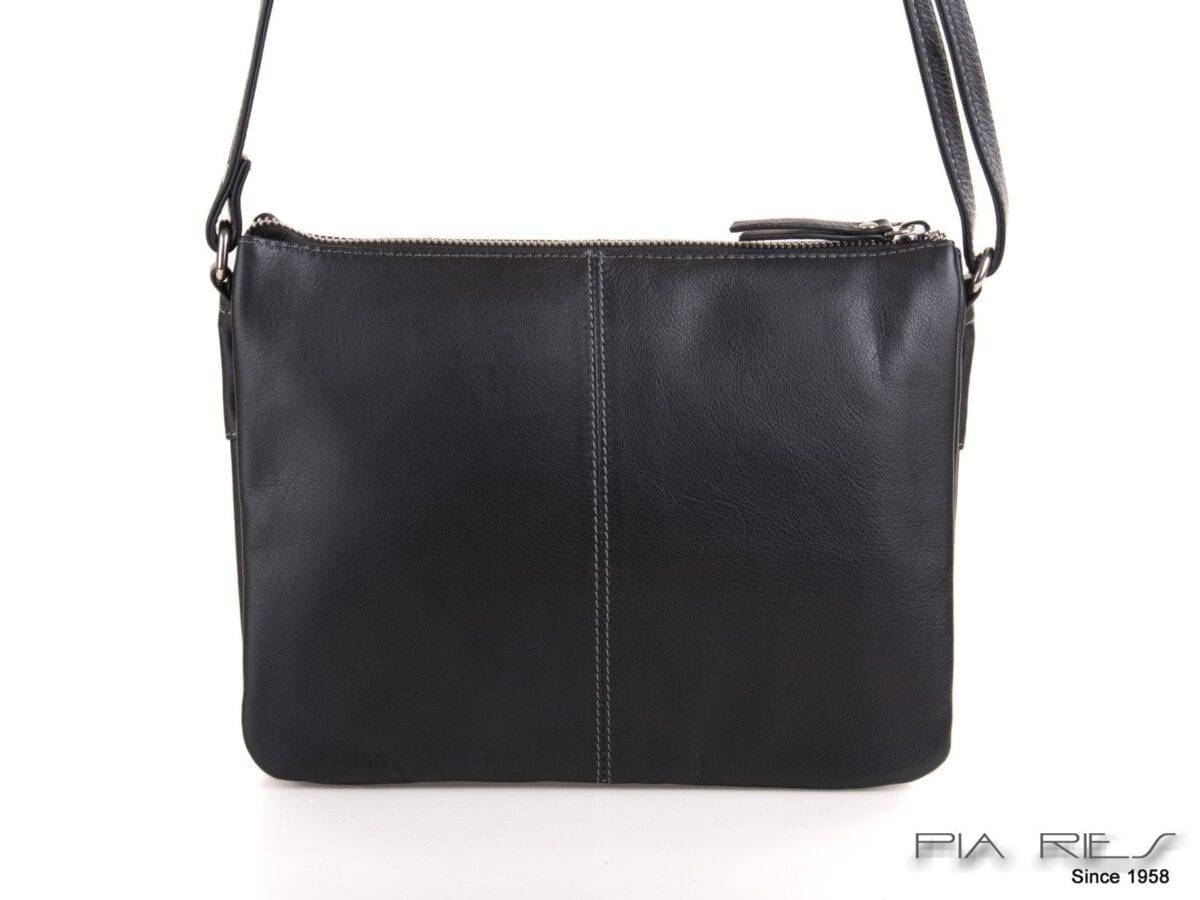 PIA RIES, RFID-SIKRET CROSSBODY TASKE I KALVESKIND, SORT.
