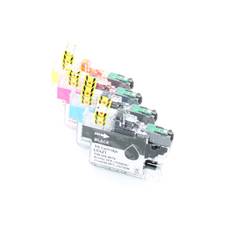 kompatibel sæt 4x printer patron til brother lc421val lc421xlval dcp-j1050dw dcp-j1140dw mfc-j1010d