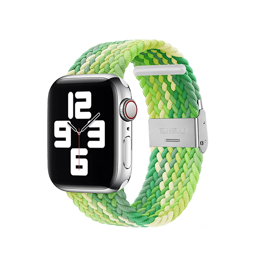 Apple Watch (42/44/SE/45/46/49mm) - Deluxe™ Woven Flettet Loop Rem - Grøn