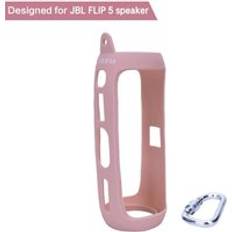 Ltgem silikonfodral för jbl flip 5 vattentät bärbar bluetooth-högtalare - Rosa