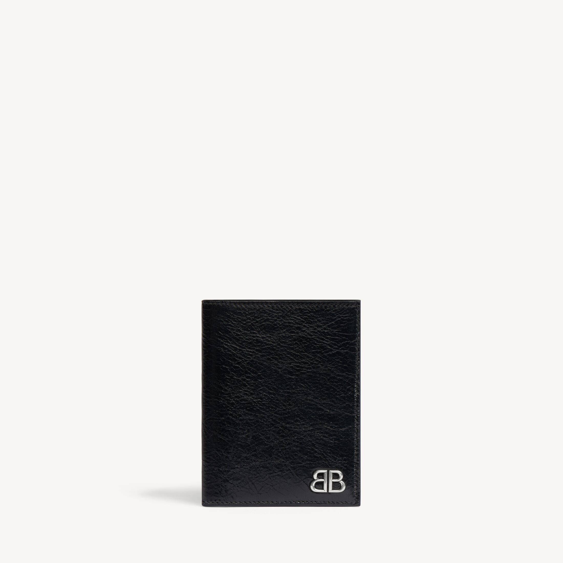 Men's Monaco Vertical Bifold Wallet in Black