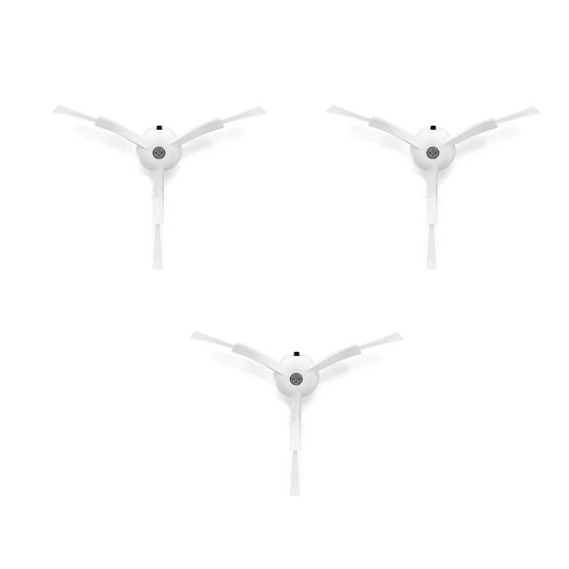 Sidoborstar till Roborock - 3-arm - Vita - 3-pack