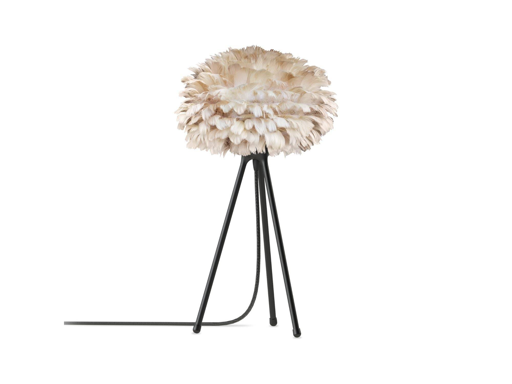 UMAGE - Eos Tripod bordlampe - Mini - Ø35 cm / Sort / Light Brown