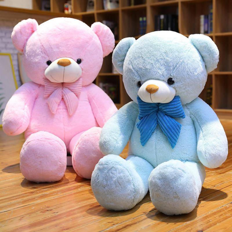 Bingxin Stor Björndocka Gosedjur Överdimensionerad Nallebjörnsdocka Krama Björn Sovande Alla Hjärtans Dag Present rosa