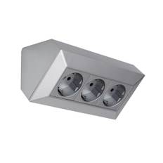 Hörnbox 3-vägs komplett Silver / Alu