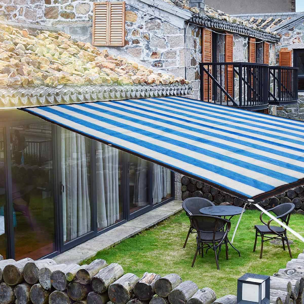 Anti-uv solskydd nät utomhus trädgård skugga segel trädgård terrass baldakin simning solskydd växthus bil täcke segel markis - 2 mx 6m