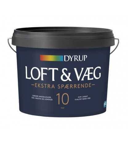 Dyrup Loft & Væg Ekstra Spærrende 2-i-1 Glans 10 tonebar 4,5 L Gl. 10