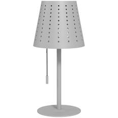 Trådløs bordlampe med timer, solcelle til indendørs- og udendørsbrug, grå