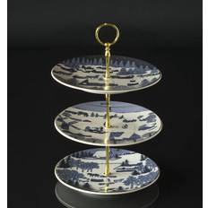 Komplet kageopsats, bestående af Arabia platter, fittings, mv.