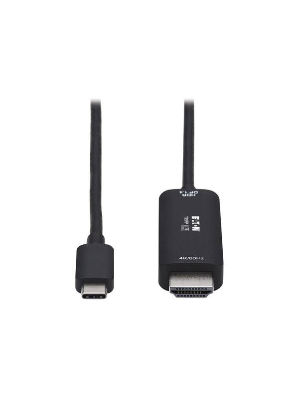 Eaton Tripp Lite Series USB C to HDMI Adapter Cable 4K 60Hz HDR HDCP 2.2 DP 1.4 Alt Mode Black 6ft