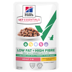 Hill's Vet Essentials Feline Low Fat + High Fibre Adult 1-6 12x85 g