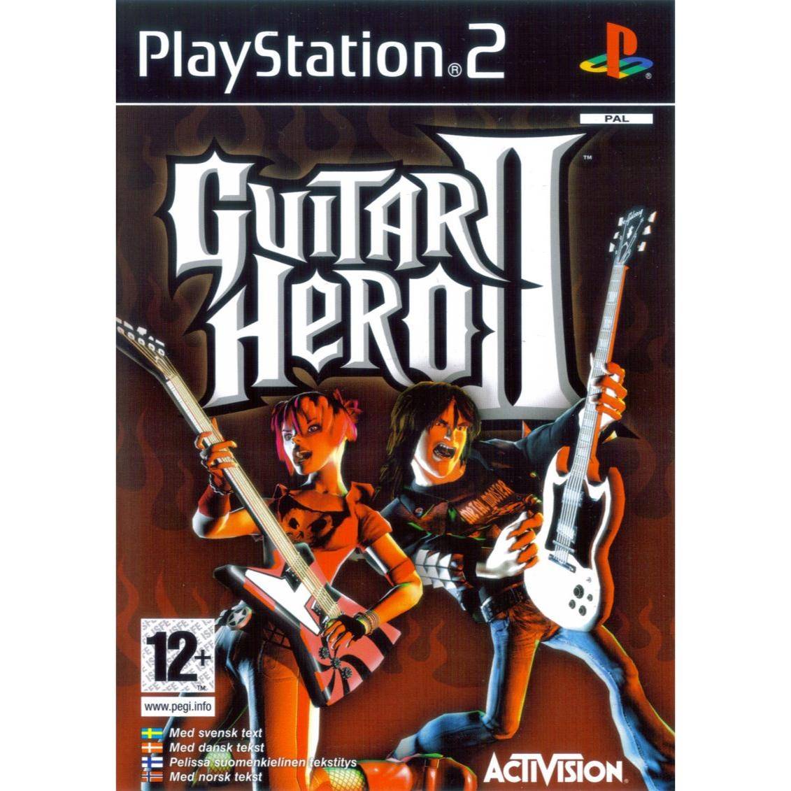 Guitar Hero II Playstation 2 PS2 Bundle Copy Nordic (Begagnad)
