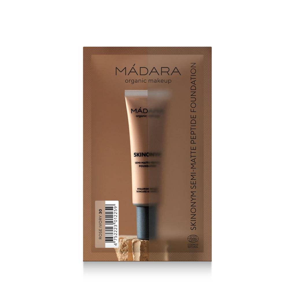 TESTER MÁDARA SKINONYM Semi-Matte Peptide Foundation, 30 ROSE IVORY
