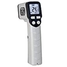 Voltmaster IRT 1 Infraröd termometer, temperaturmätare, infraröd termometerpistol (kontaktlös, LCD-skärm med bakgrundsbelysning, datahållningsfunktion, slagtålig/brottsäker ABS-plast), grå/svart