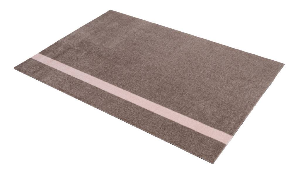 Stripes Vertical Gulvmåtte/Løber - Sand & Rose - Tica Copenhagen - 40x60 cm.