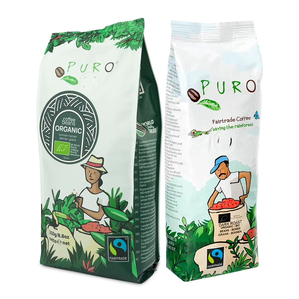 Puro 2x250 gram kaffebønner smagskasse - 500 g..