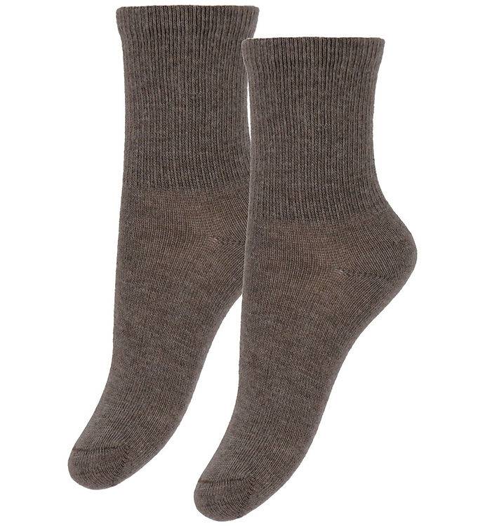 Minymo Strømper - 2-pak - Chestnut Melange - Minymo - 23/26 - Strømper