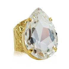 Caroline Svedbom Ring Perfect Drop Crystal (Guld)