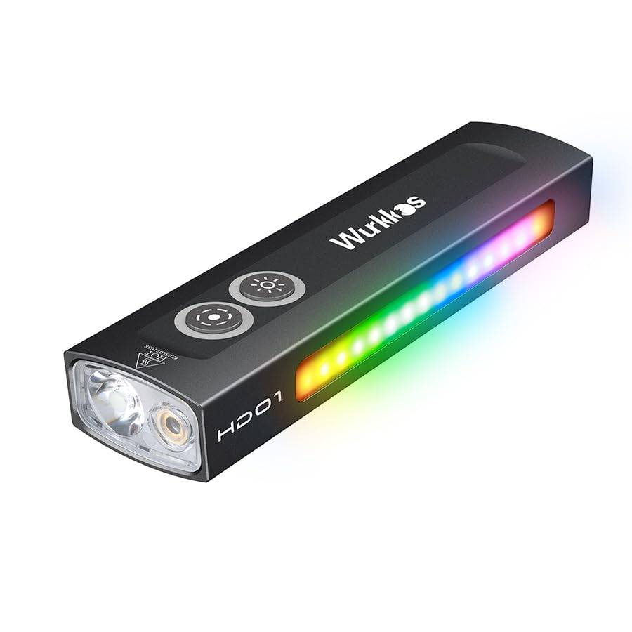 Wurkkos HD01 EDC 1200 High Brightness LED Triple Light IP65 Battery Level for Disaster and Emergency Use Flashlight, Lumens, Light, Rechargeable,