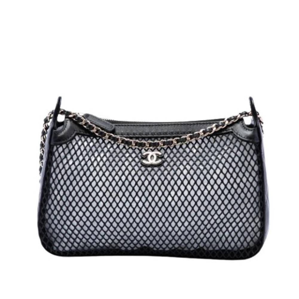 Chanel Vintage Pre-owned Mesh Skuldertaske - Vintage - unisex - Sort - ONE SIZE - Uld