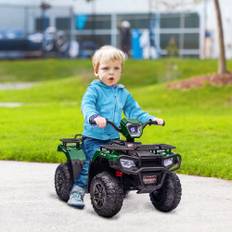 Elektrisk Børne-ATV, Elektrisk ATV med LED og Musik, til Børn fra 3 år, Børnemotorcykel, Sort+Grøn, 88 x 45 x 50 cm