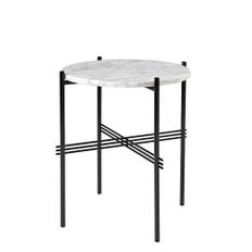 Gubi Ts Sidobord 40 Cm Svart / Vit - Sidobord & Avlastningsbord Carraramarmor Vit - 10017475