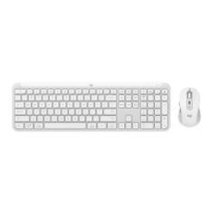 Logitech Signature Slim Combo MK950 - Sats med tangentbord och mus - trådlös - Bluetooth 5.1 LE - QWERTY - Nordisk - offwhite