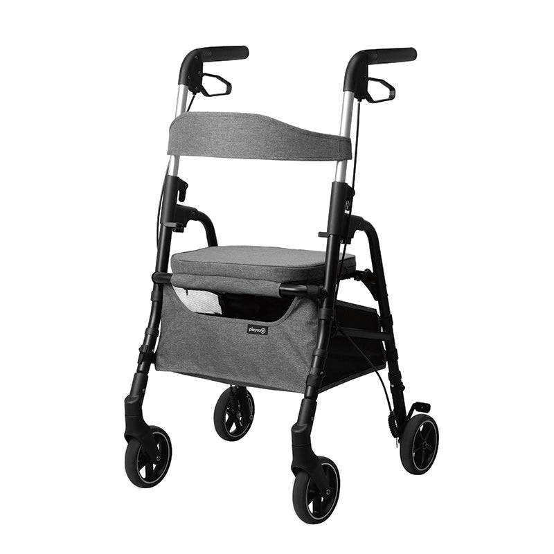W4 rollator / indkøbsvogn - Grå