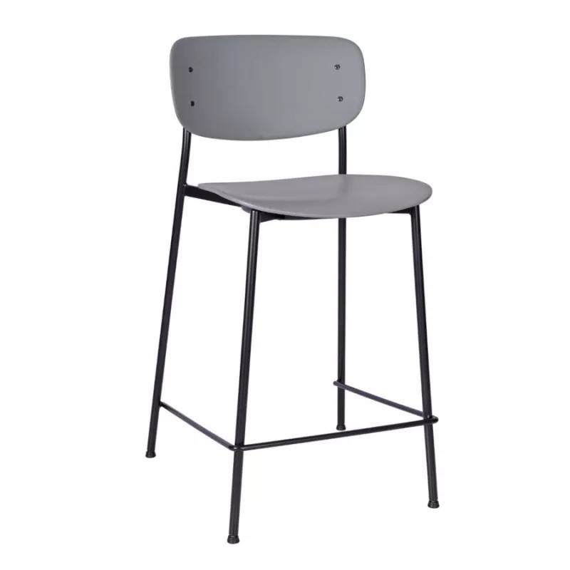 Greenwich PP barstol (63 cm, Svart, Grå)