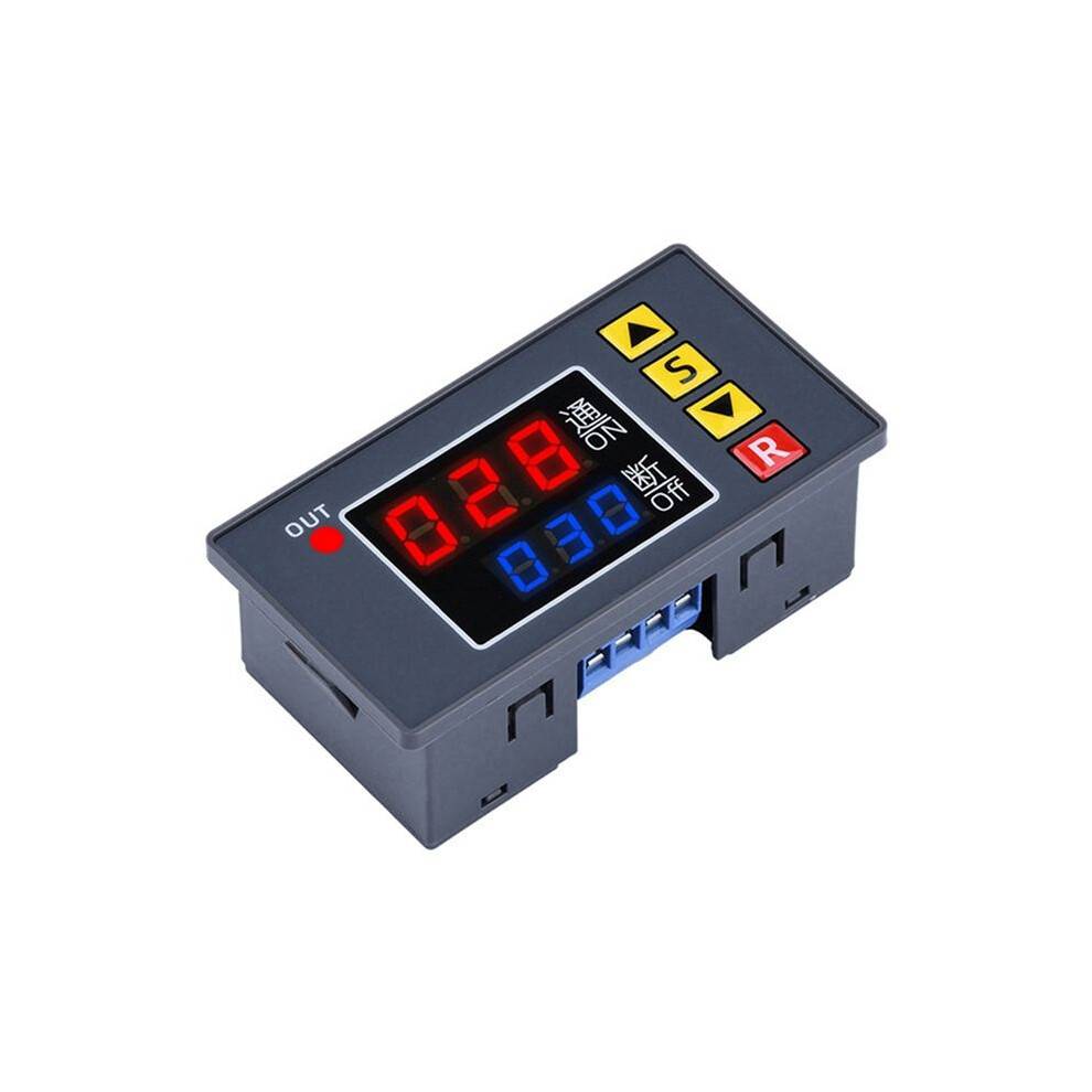 T3231 Programmerbar Tidskontroll  12V 240W Dubbel LED-Skärm Digital Relä Tidsfördröjningsbrytare