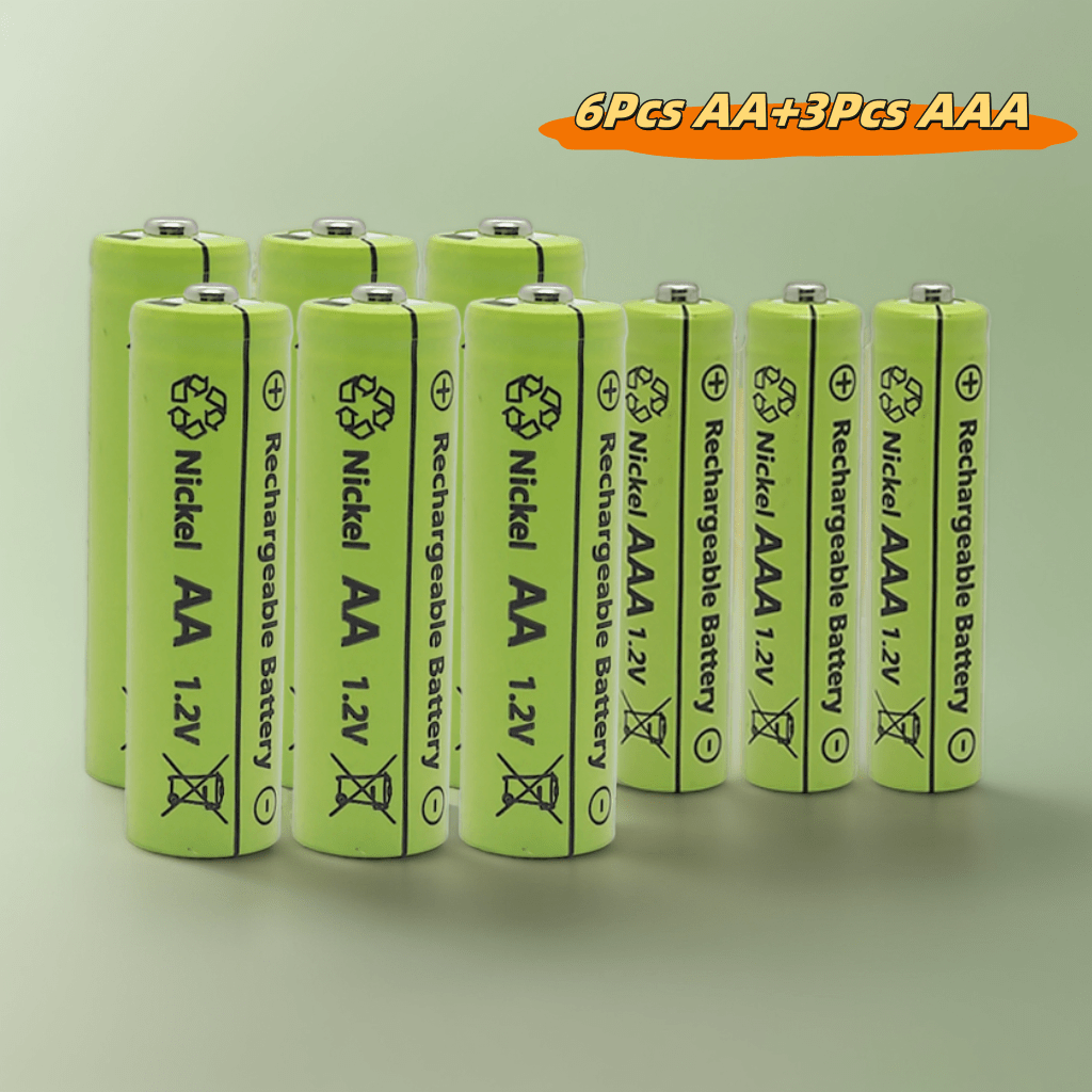 TEMU 9-15pcs Rechargeable Aa Batteries - 1.2v High-capacity Long- For , Universal Compatibility