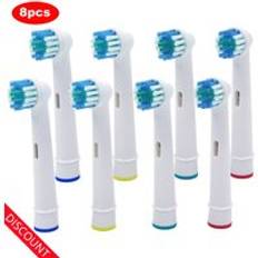 8 st utbytesborsthuvuden elektrisk tandborste för oral b/b raun / smartseries/trizone/advance power/pro health/triumph /3d