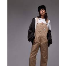 Carhartt WIP – Beige hängselbyxor-Naturlig
