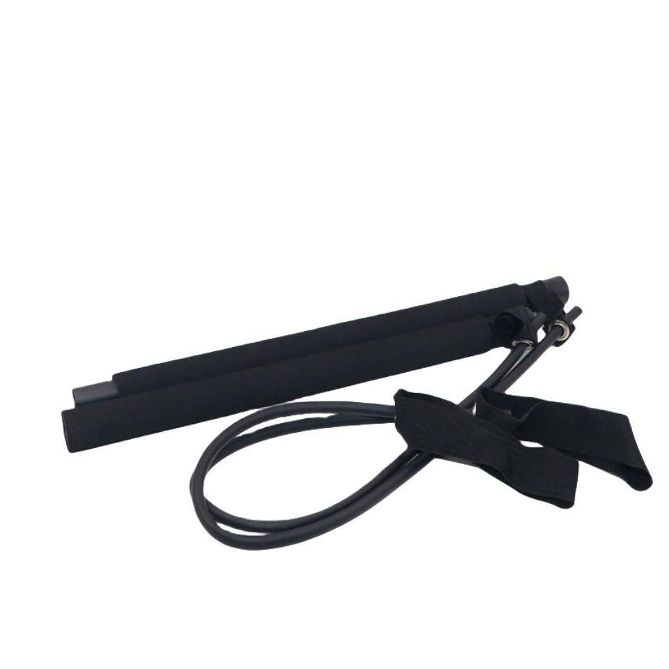Adjustable Pilates Stick For Yoga Stretching Home Workout With Elastic Bands Portable Fitness Bar For Toning Exercise