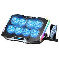 ICE COOREL Gaming Laptop RGB Cooler. Sejt RGB lys, ergonomisk design med hele 8 blæsere.