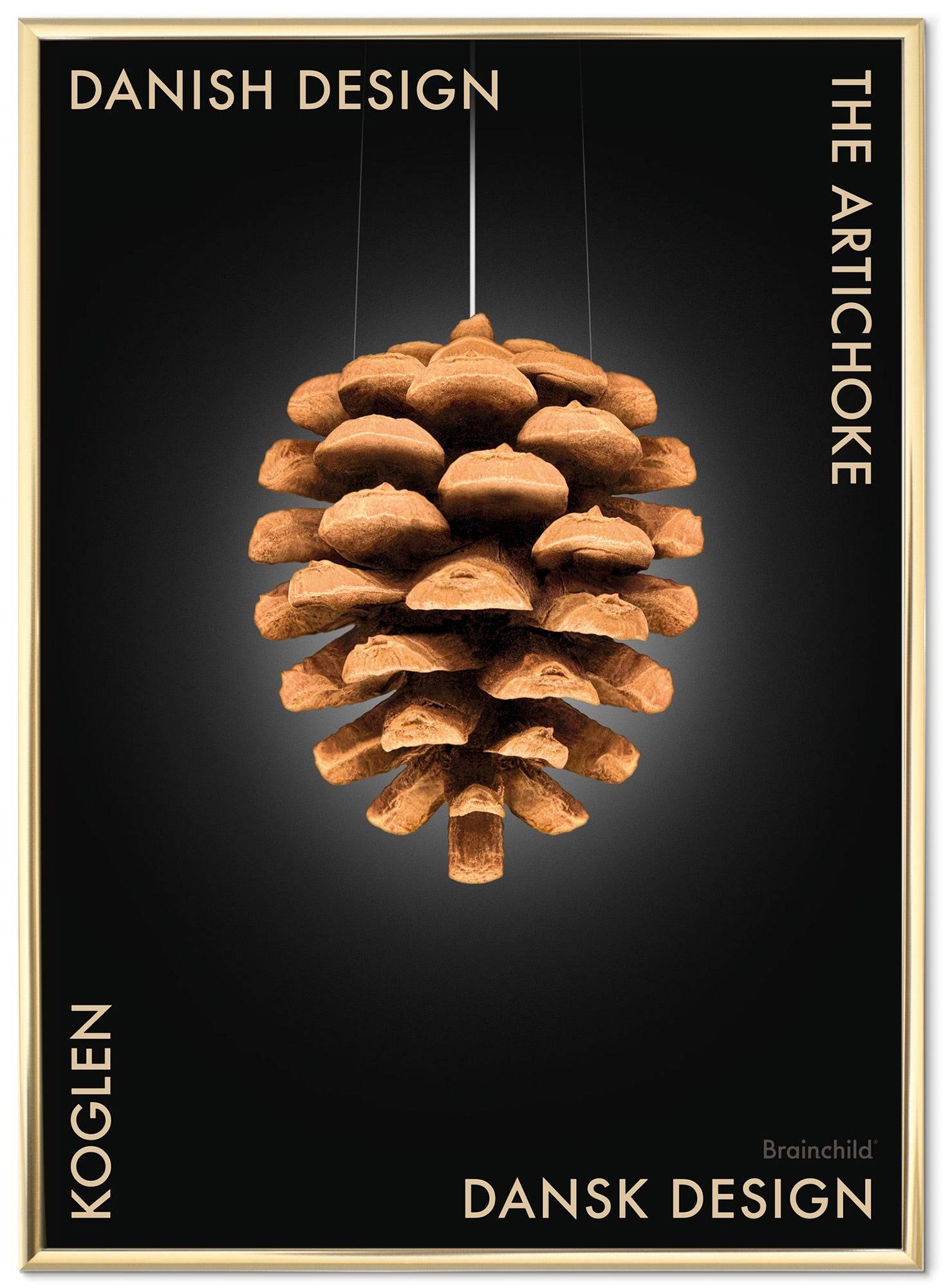 Brainchild – Plakat – Danish Design – Sort – Kogle