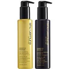 Shu Uemura Art of Hair Essence Absolue Oil-in-Cream and Absolue Overnight Serum Protecting Hair Routine for Very Dry Hair