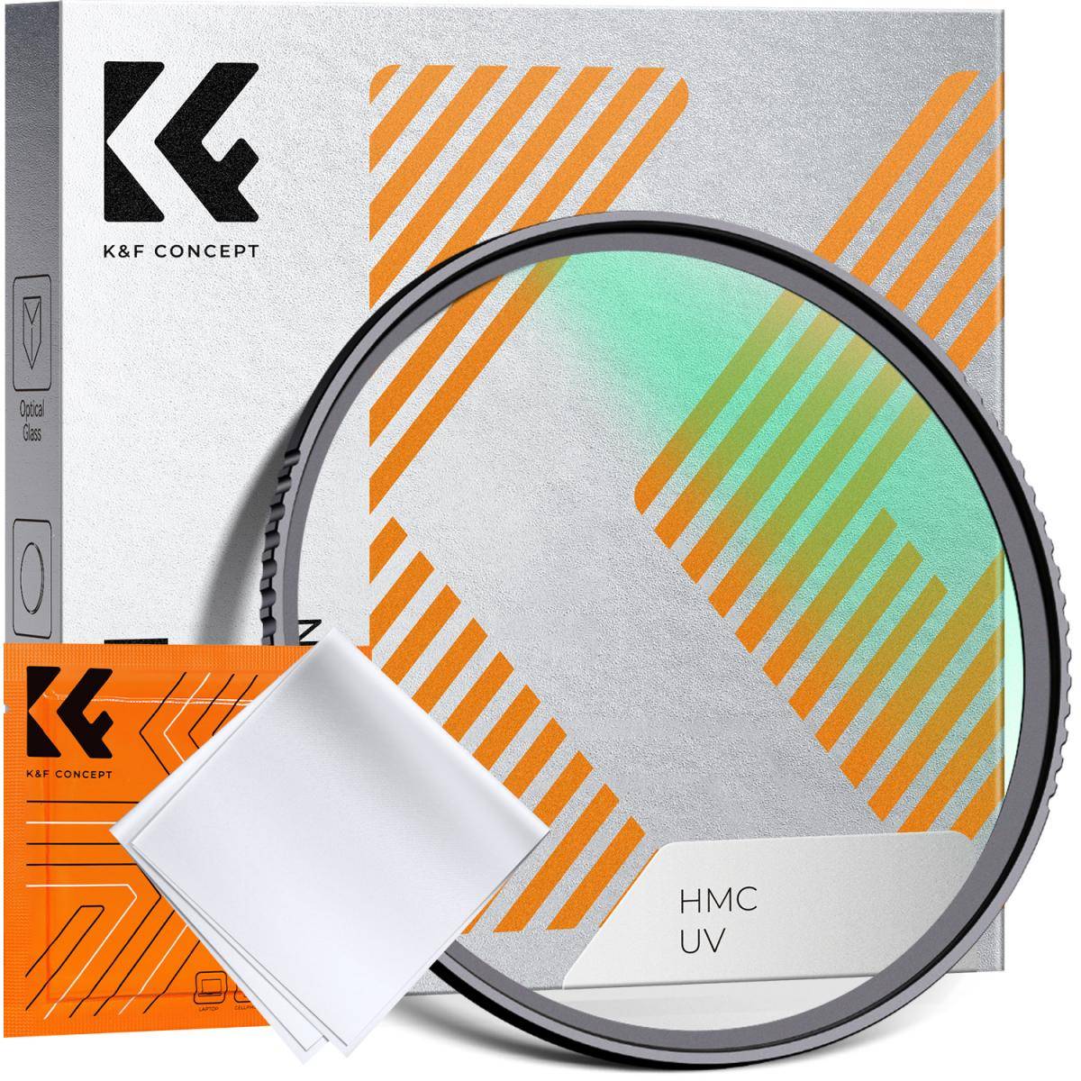 KENTFAITH 52mm MCUV Filter Ultra-Thin Trapezoid Patterned Frame Coating with a Vacuum Cleaning Cloth Nano-Klear Series