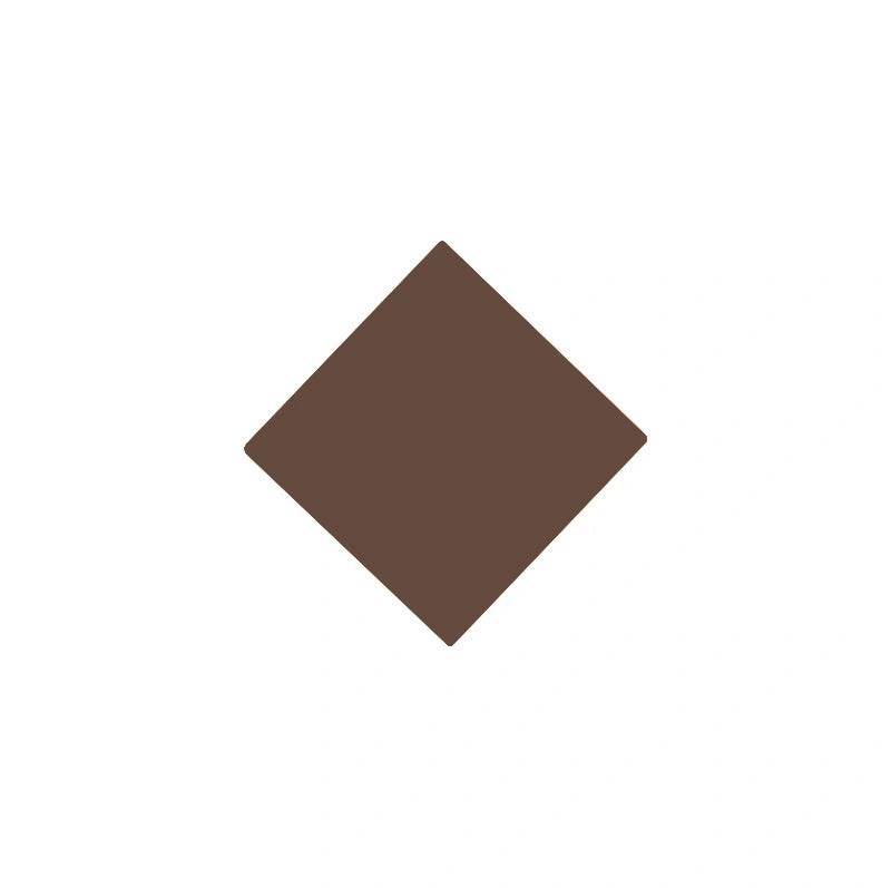 Fliser - Kvadrat 5 x 5 cm, chokoladebrun