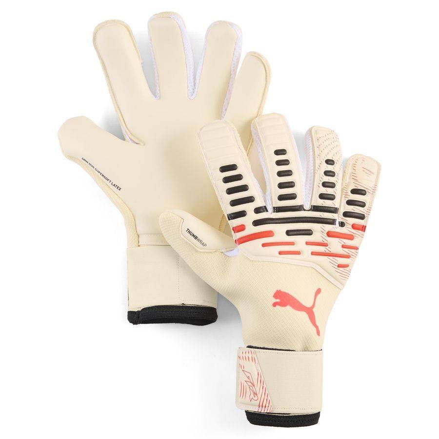 PUMA Målmandshandske Future Pro Hybrid The Arrival - Hvid/PUMA Sort/Rød.