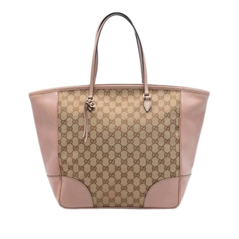 Gucci Vintage Pre-owned Bree Tote Bag - Vintage - Dame - Beige - ONE SIZE - Læder