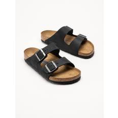 Birkenstock - Arizona SFB oiled - Svarta slip in sandaler i oljat skinn storlek 39 - Black (39)