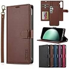 Phone Case Kompatibel med Samsung Galaxy A55 5G plånboksfodral med korthållare PU-läder Magnetiskt löstagbart stöd Stötsäkert handledsrem Avtagbart flipfodral till Samsung Galaxy A55 5G Smartphone Bak